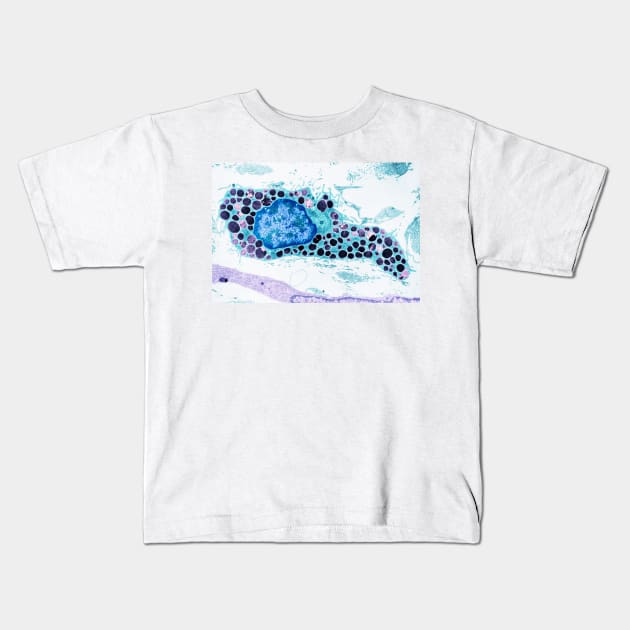 Mast cell, TEM (C048/5115) Kids T-Shirt by SciencePhoto